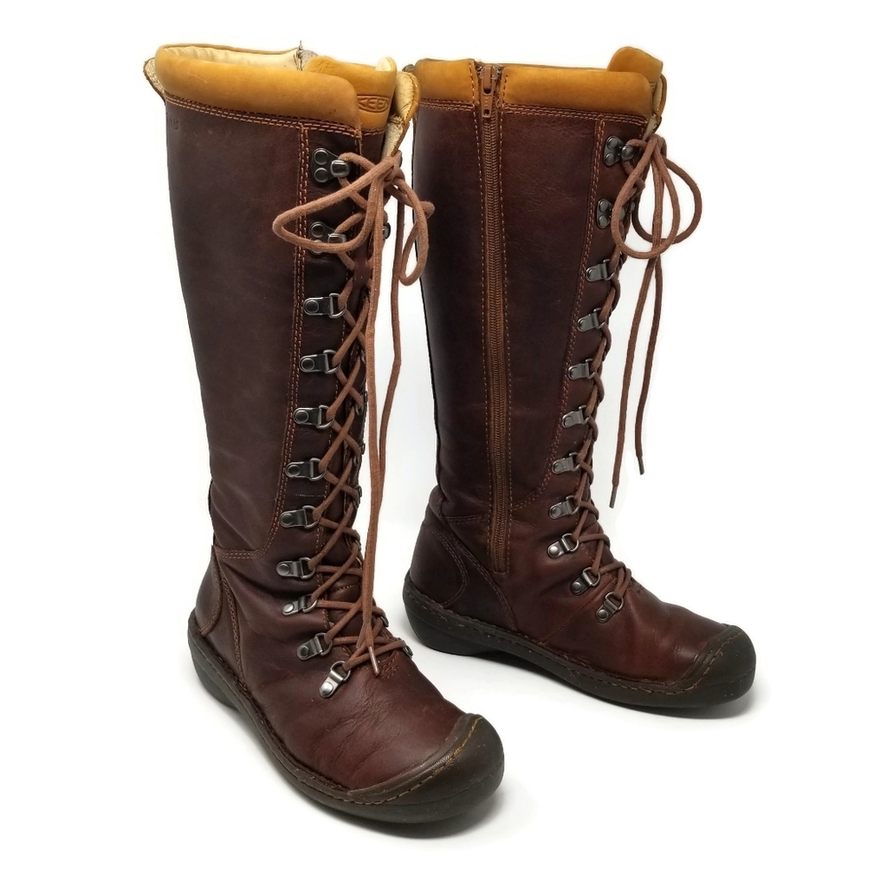 Keen Clara High Leather Lace Up Boots Size 7